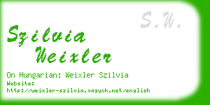 szilvia weixler business card